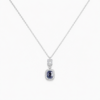 18K WHITE GOLD SPINEL AND DIAMOND NECKLACE