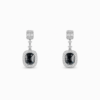 18K WHITE GOLD SPINEL AND DIAMOND EARRING