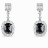 18K WHITE GOLD SPINEL AND DIAMOND EARRING