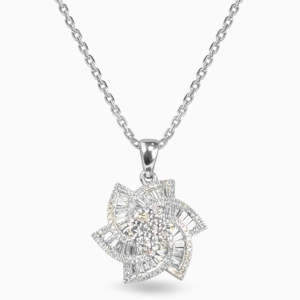 18K WHITE GOLD DIAMOND NECKLACE
