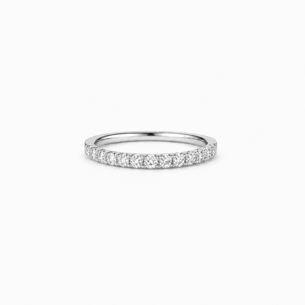 HALF ETERNITY RING 1 18K WHITE GOLD DIAMOND RING