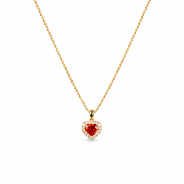 18K YELLOW GOLD SAPPHIRE AND DIAMOND NECKLACE