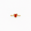 18K YELLOW GOLD SAPPHIRE AND DIAMOND RING