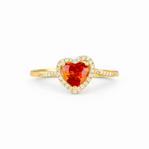 18K YELLOW GOLD SAPPHIRE AND DIAMOND RING