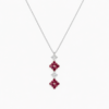18K WHITE AND YELLOW GOLD RUBY AND DIAMOND NECKLACE