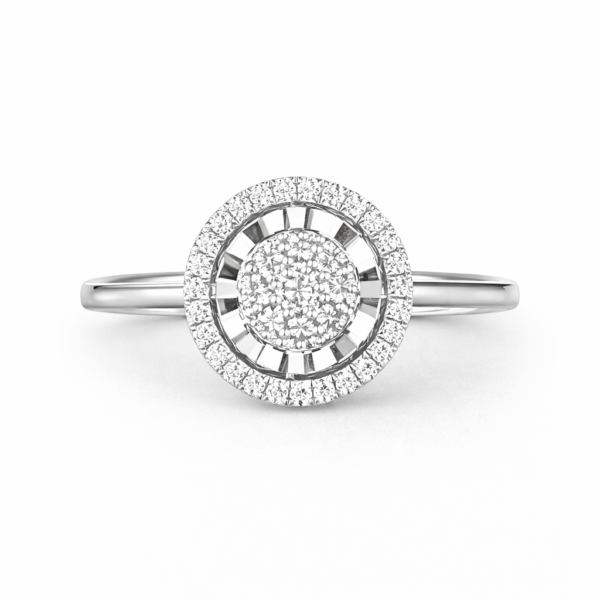 18K WHITE GOLD DIAMOND RING