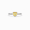 18K WHITE AND YELLOW GOLD FANCY DIAMOND RING