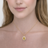 18K YELLOW GOLD SAPPHIRE DIAMOND NECKLACE