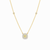 18K WHITE AND YELLOW GOLD FANCY DIAMOND EARRING
