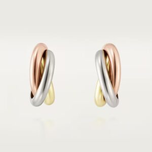 02a96a3cb60e5fddbe764dc25f9ba8a2 18K ROSE, WHITE AND YELLOW GOLD EARRING