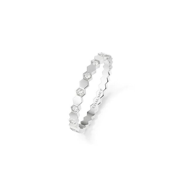 18K WHITE GOLD DIAMOND THIN RING