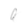 18K WHITE GOLD PAVE DIAMOND THIN RING