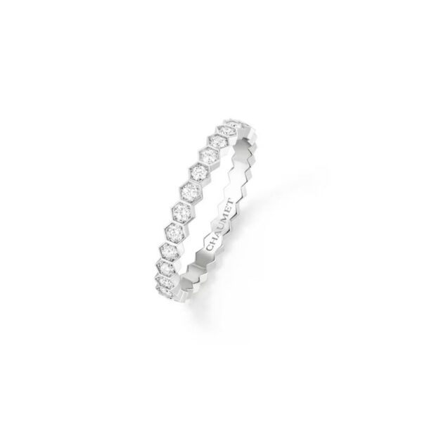 18K WHITE GOLD PAVE DIAMOND THIN RING