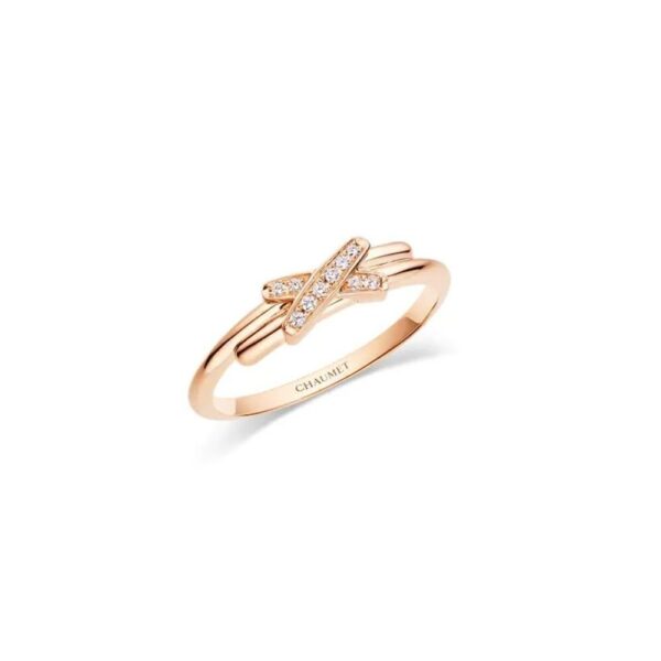18K ROSE GOLD DIAMOND SMALL RING