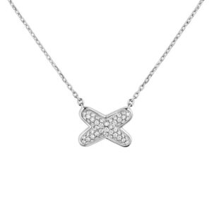 18K WHITE GOLD PAVE DIAMOND NECKLACE