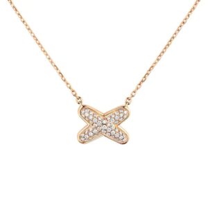 18K ROSE GOLD PAVE DIAMOND NECKLACE