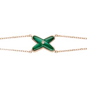 083974_primary 18 ROSE GOLD MALACHITE AND DIAMOND BRACELET