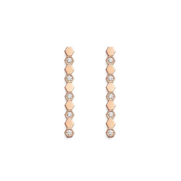 18K ROSE GOLD DIAMOND LONG EARRING