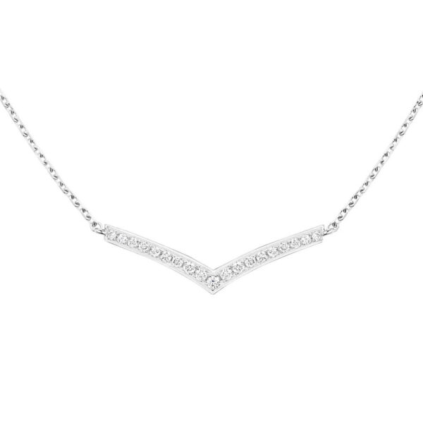 18K WHITE GOLD DIAMOND NECKLACE