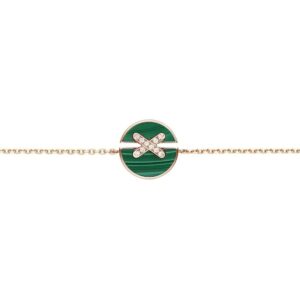 084997_primary 18K ROSE GOLD MALACHITE AND DIAMOND BRACELET