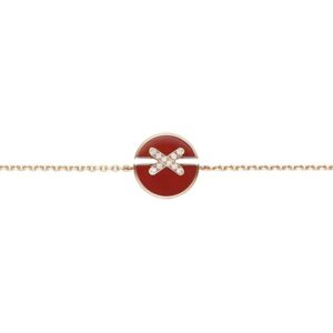 085007_primary 18K ROSE GOLD CARNELIAN AND DIAMOND BRACELET