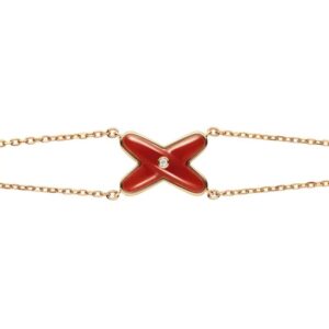 085123_primary 18 ROSE GOLD CARNELIAN AND DIAMOND BRACELET