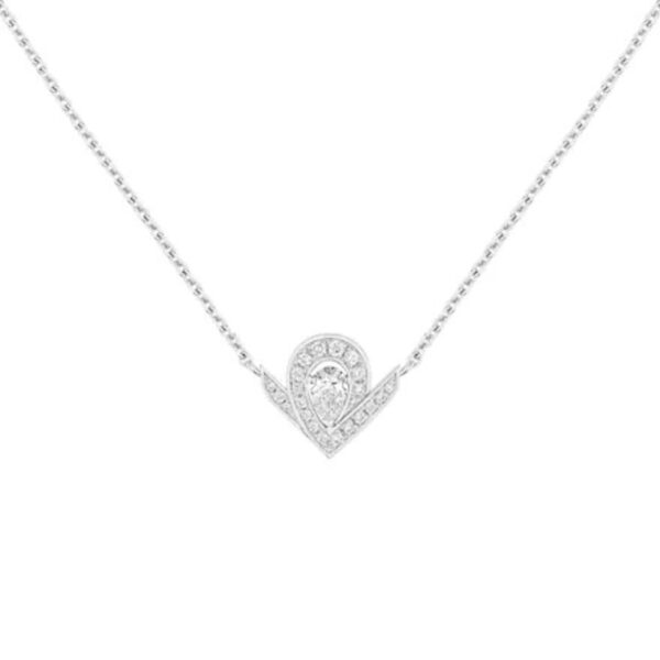 18K WHITE GOLD DIAMOND NECKLACE