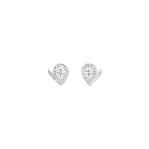 18K WHITE GOLD DIAMOND EARRING