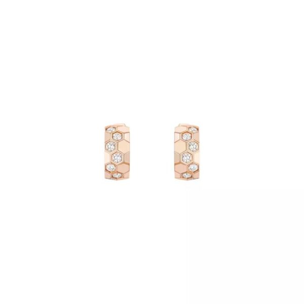 18K ROSE GOLD HOOP THICK EARRING