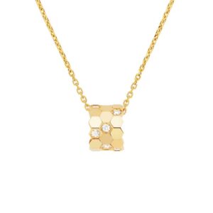18K YELLOW GOLD DIAMOND NECKLACE