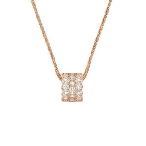 18K ROSE GOLD PAVE DIAMOND NECKLACE