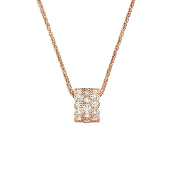 18K ROSE GOLD PAVE DIAMOND NECKLACE