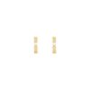 18K YELLOW GOLD DIAMOND SMALL HOOP EARRING