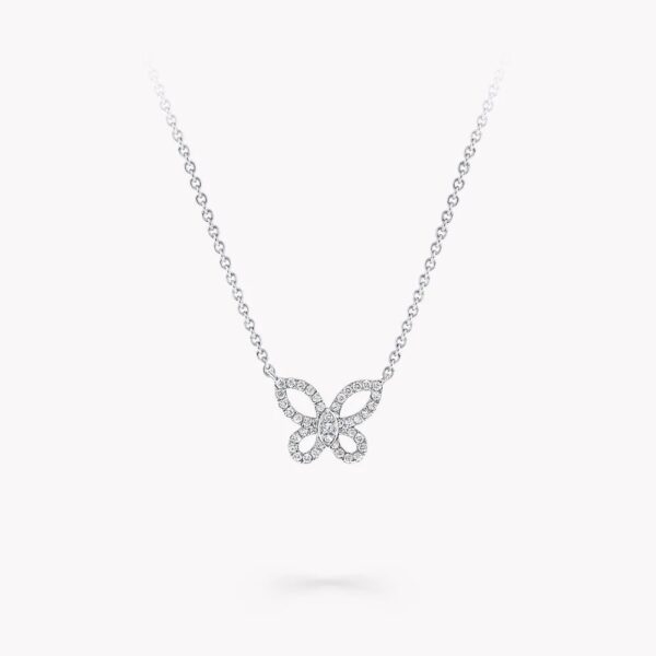 18K WHITE GOLD DIAMOND MINI NECKLACE