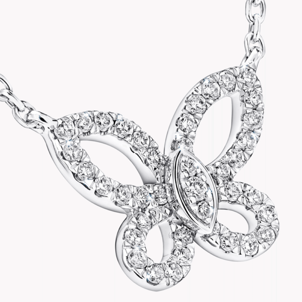 18K WHITE GOLD DIAMOND MINI NECKLACE