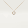 18K ROSE, WHITE AND YELLOW GOLD PAVE DIAMOND NECKLACE