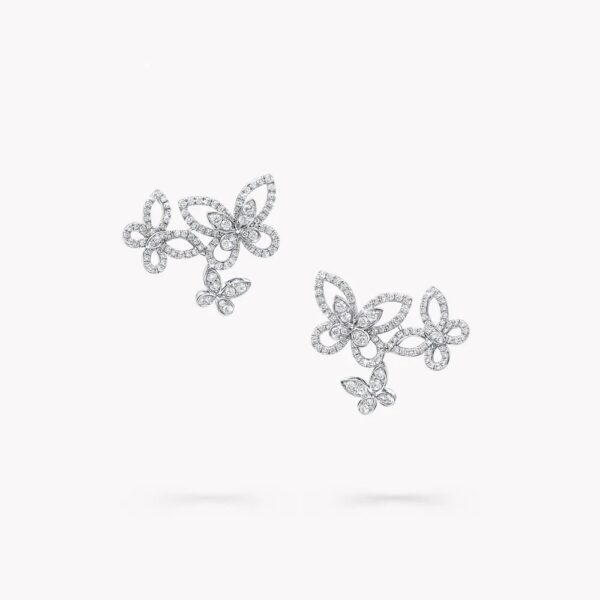 18K WHITE GOLD PAVE DIAMOND EARRING