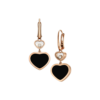 18K ROSE GOLD ONYX AND DIAMOND EARRING