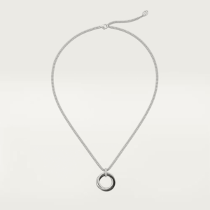 11 18K WHITE GOLD CERAMIC AND DIAMOND NECKLACE