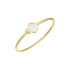 18K YELLOW GOLD MOTHER OF PEARL AND DIAMOND BRACELET