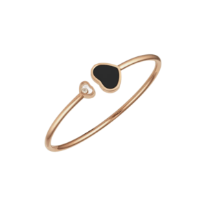 13 18K ROSE GOLD ONYX AND DIAMOND BRACELET