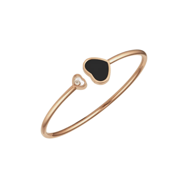 18K ROSE GOLD ONYX AND DIAMOND BRACELET