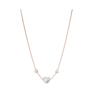 18K ROSE GOLD MOTHER OF PEARL AND DIAMOND NECKLACE