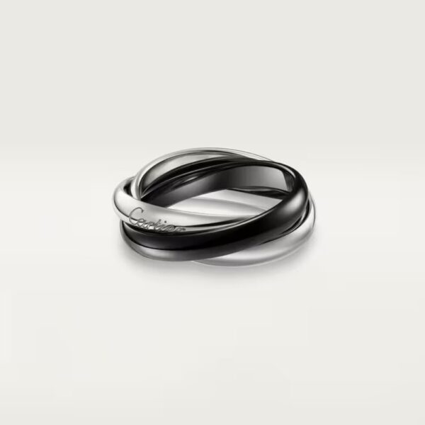 18K WHITE GOLD CERAMIC CLASSIC RING