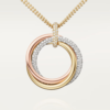 18K ROSE, WHITE AND YELLOW GOLD LARGE DIAMOND NECKLACE