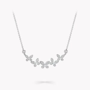 18K WHITE GOLD DIAMOND NECKLACE