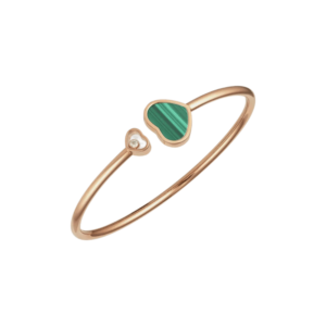 14 18K ROSE GOLD MALACHITE AND DIAMOND BRACELET