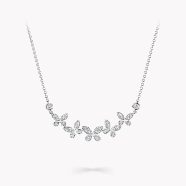 18K WHITE GOLD DIAMOND NECKLACE