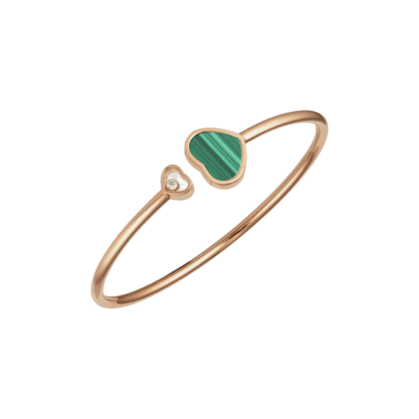 18K ROSE GOLD MALACHITE AND DIAMOND BRACELET