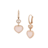 18K ROSE GOLD PINK OPAL AND DIAMOND EARRING